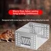 Ultra-Durable Iron Mouse Cage - Cage for Attracting Rats, One-Way Door Design, In-Out Only