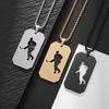 Football Stainless Steel Pendant Necklace, Personalized Hip-hop