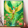 5d Diy Full Round Square Diamond Painting Phoenix Set Flower Animal Mosaic Embroidery Cross Embroidery Home Decoration Gift