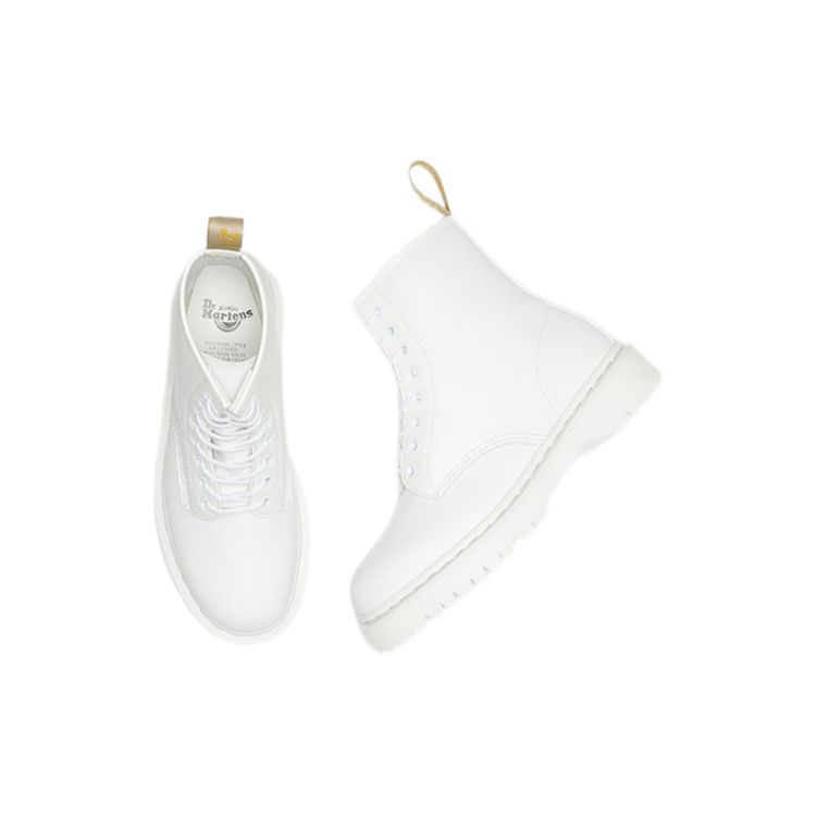 Dr. Martens 1460 Comfortable Thick Sole Ankle Boots Unisex Boots White 27357113