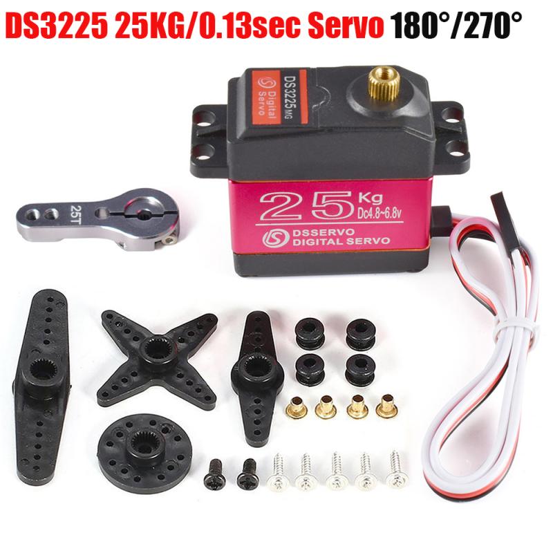 1pcs/4pcs Waterproof Servo Ds3225 Pro 25kg High Speed Metal Gear Digital Servo For Hsp Hpi 1/8 1/10