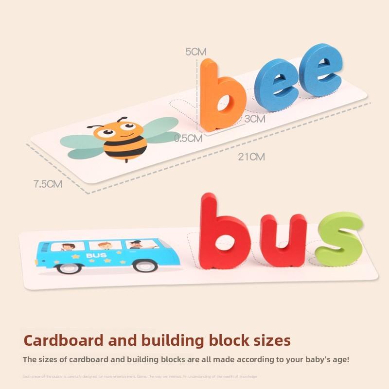 Kids Wooden Puzzle Toy With Alphabet Word Play For Early Learning Development