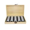 50pcs Round Coins Holders Wooden Storage Box Container Display Case