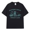 Support Local Street Cats Raccoon Opossum Meme T Shirt Fashion Casual Short Sleeve T Shirts Men Women Cotton Oversized T-shirt