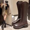 Autumn Knight Boots Brown Boots Fashionable and Comfortable Female Thick Bottom Long Boots Thin Boots Long Boots Female