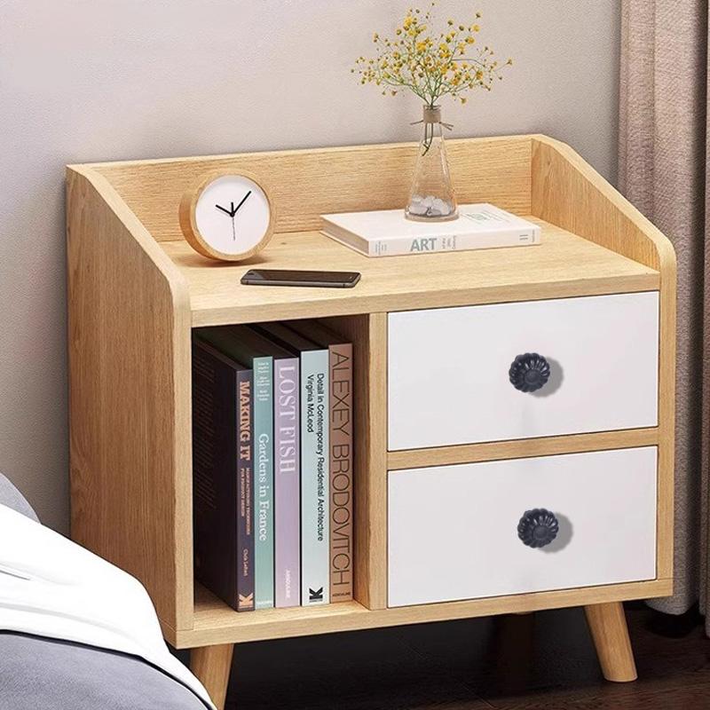 1pc Luxury Wardrobe Handles Hardware Knob Flower Shape Imitation Copper Single Hole Zinc Alloy