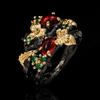 European and N Fashion Popular Color Flower Angel Double Color Female Ring