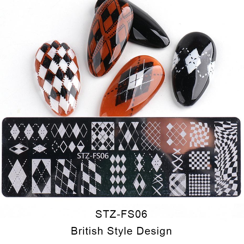 1PC Stainless Steel Printing Nail Stamping Plates Manicure Leaves Maple Template Mold Xmas Snowflakes Nail Art DIY Decorations