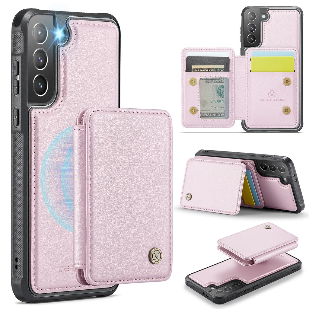 For Samsung Galaxy S21+ 5G Case Leather Mobile Cover with Detachable Magnetic Card Bag