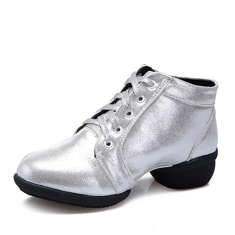 Ladies Modern Dance Shoes Women Adult Square Dance Shoe Mid-Heel Soft Bottom Black Dancing Women's Performance Shoes