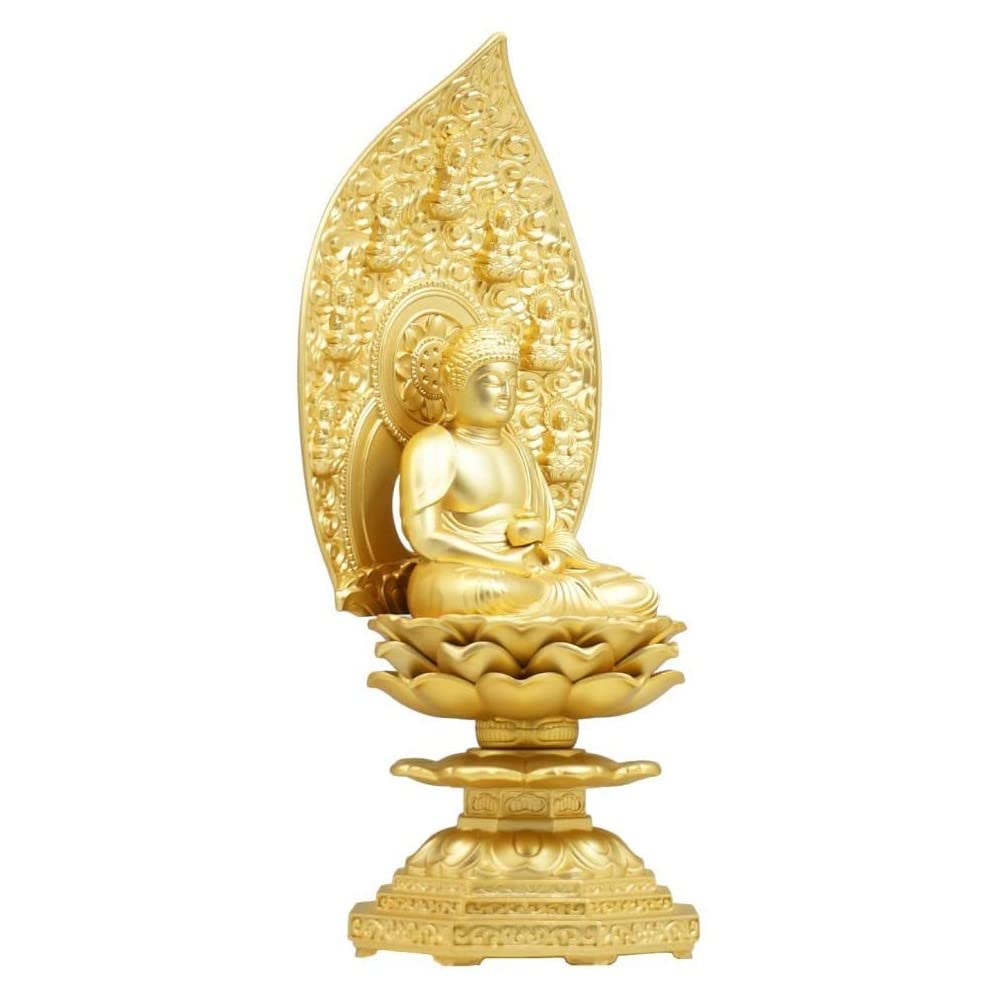 Yakushi Nyorai Seated Statue Gold Plated Alloy 18.0cm [Buddha Statue] (18.0cm)