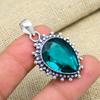 Adorable Indicolite Gemstone Jewelry Handmade 925 Sterling Silver Pendant For Grandma Gift