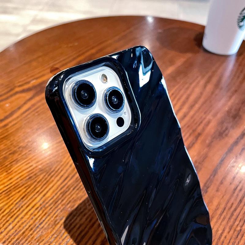 Soft Candy Wavy Pattern Phone Case For iPhone 11 12 13 14 15 Pro Max X Xs Max XR 7 8 Plus SE Shockproof Bumper Cover