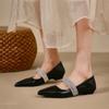 Fashion Round Toe Korean Shoes Soft Casual Female Sneakers Crystal Dress Flats Women Shallow Mouth 2024 Pointed Toe New Rhinestone