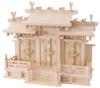 Kamidana No Sato Shinto Shrine with Three Different Roofs, Tsumugi, Natural, 39 X 49.5 X 20 Cm