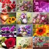 Diamond Painting New Rose Sunflower 5D DIY Diamond Embroidery Sale Flowers Landscape Pictures Of Rhinestones Mosaic Decoration