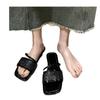 Office Slippers Women Wear 2024 Spring/summer New Transparent Diamond-soft Bottom Flip-flops French Small Flip-flops