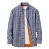 Fleece Lined Lapel Shirts For Men Winter Warm Loose Button Down Stylish Long Sleeve Cotton Plaid Shirt Jackets