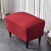 Velvet Rectangle Stretch Footrest Covers Elastic Ottoman Cover Spandex Stool Slipcover Ottoman Footstool Furniture Protector