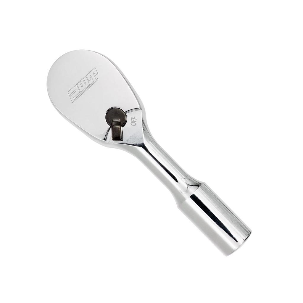 PWT Ratchet Handle Socket 90 SRH38SH312 Wrench, Short, Stabilized, 9.5mm 3/8" Drive, 3.5" Length, Gears,