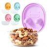 Leak-Proof Snack Box with Silicone Cover Portable Finger Guard Design No-Mess Lunch Container Cookie Storage Tool