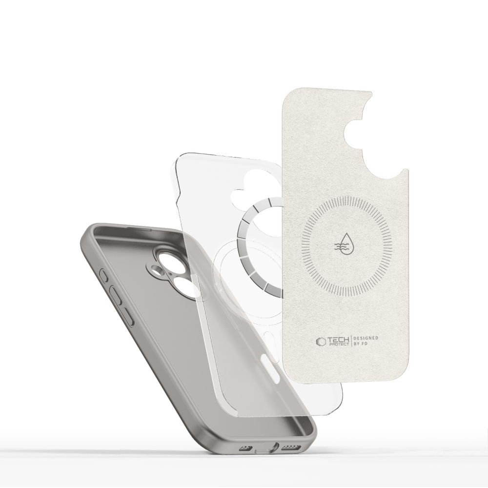 Tech-Protect Liquid Silicone Magsafe Iphone 16 Stone Grey