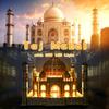 Hallisun 3D Wooden Puzzle Taj Mahal Wooden Model with LED Light India Building Building 3D Puzzle Craft Handicraft DIY Mechanical Assembly Kit for