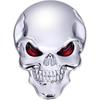 Эмблема Череп Наклейка Металлическая Наклейка Эмблема Наклейка Мотоцикл Автомобиль Аксессуары Череп (Серебряный)