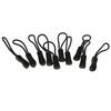 10pcs Zipper Pulls Replacement Zip Cord Puller Slider Jacket Backpacks Black