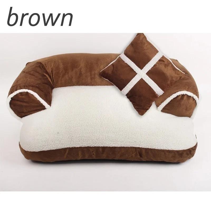 Cute Warm Double-Cushion Dog Bed Cotton Soft Sofa Pet House Dog Cat Beds Dog Kennel Pet Mat