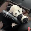Card Love Bow Chinese Giant Panda Auto Wiper Turn Signal Switch Plush Doll Decorative Accessories Car Interior Toy Holiday Gifts