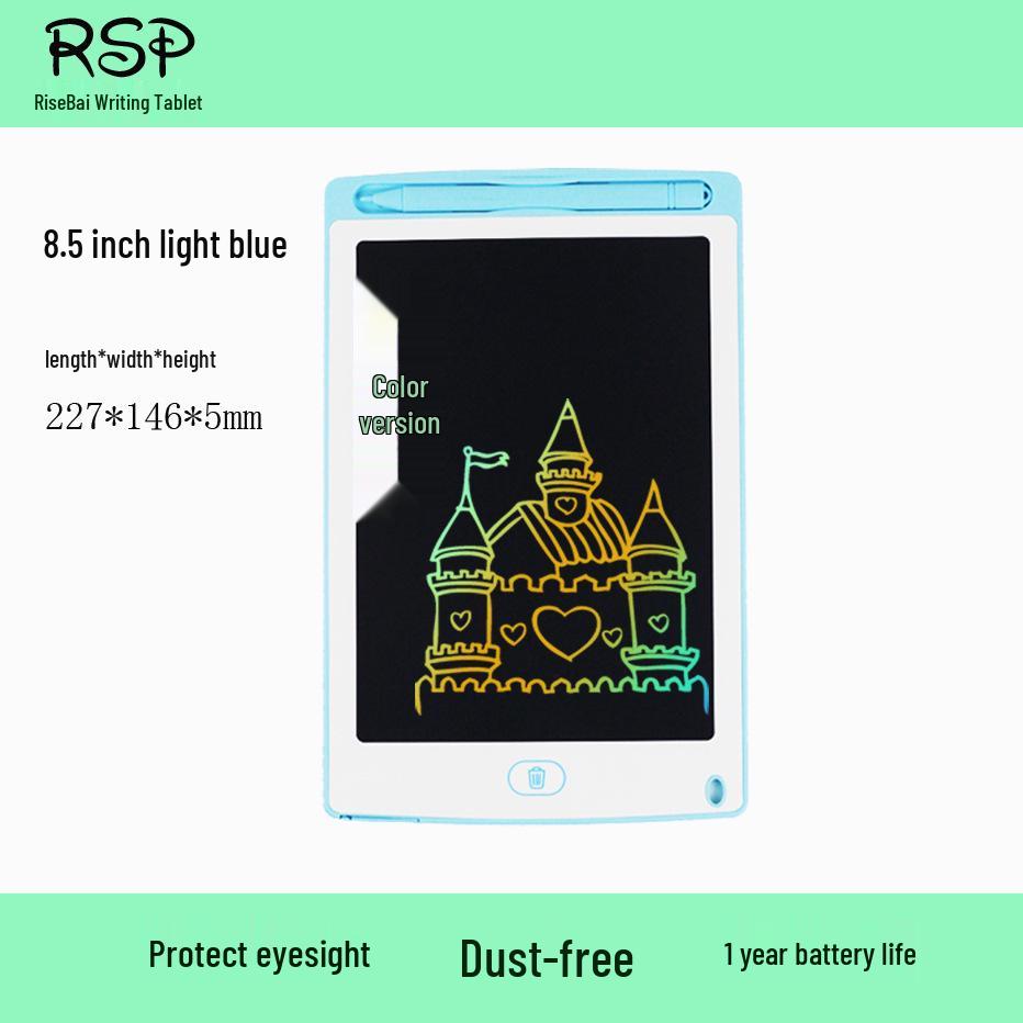 8.5, 10, 12-Inch LCD White Drawing Board for Kids - Educational Handwriting Blackboard Toy