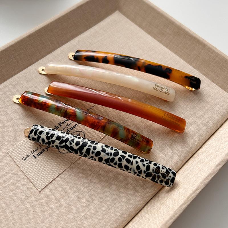 French Acetate Gradient Colorful Side Clamp Fashion Print Hair Clip Hairpins Barrettes For Girls Hair Accessories Headdress