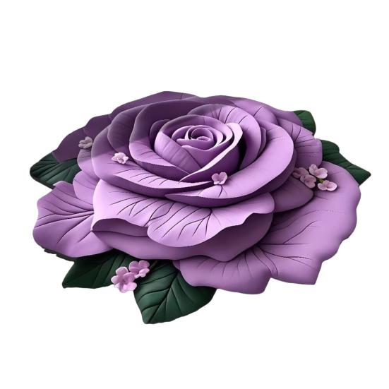 Floral Floor Mat Realistic 3D Visual Effect Flower Carpet Absorbent Floor