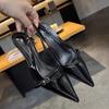 2025 Spring and Summer New Pointed Head with Buckle High Heel Sandals Thin Heel Elegant Sexy Bag Head Back Strap Sandals