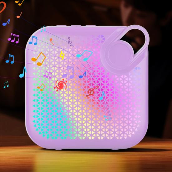 Bluetooth-compatible Speaker with Colorful Lights Low Latency Wide Area Sound Effect Rechargeable