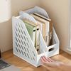 Large Capacity Bookend Stand Hollowed-out File Document Organizer Rack  for Home Office