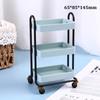 With Wheel 1:12 Dollhouse Trolley Plastic Storage Shelf Model  Kitchen Furniture Accessories