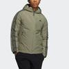 Adidas 3St Down Jacket Outdoor Sports Hooded With Down Winter Men Outerwear Army-Green H23083