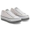 Converse Chuck Taylor All Star Platform Low Top Canvas Shoes Women Sneakers Off-White 565829C