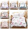 3D Romantic and Beautiful Bedding Couples Women's Down Duvet Covers Pillowcases 2/3pc King Queen Bed Covers Eiffel Tower Patterned Cover Gift
