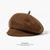 Women's Two-Way Beret: Stylish, Warm Autumn/Winter Octagonal Hat with Brim for a Slimmer Face.
