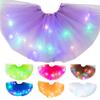Fashion Dress Tutu Costume Star Sequin Princess Skirts LED Light Mesh Dance Ballet Gift