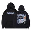 Sabrina Carpenter 2025 Tour Vintage Graphic Pullover Men Women Fashion Tracksuit Long-sleeved Thick Casual Aesthetics Hoodie Top