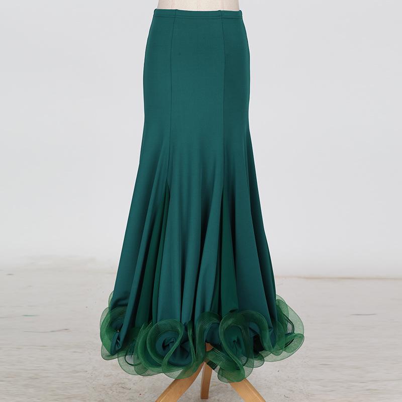 Lady Ballroom Dance Skirt Female Modern Dancing Practice Skirt National Standard Dance Skirt Ballroom Dance