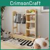 Storage Children Wooden Wardrobe Multifunction Shelves Parent Toy Interaction