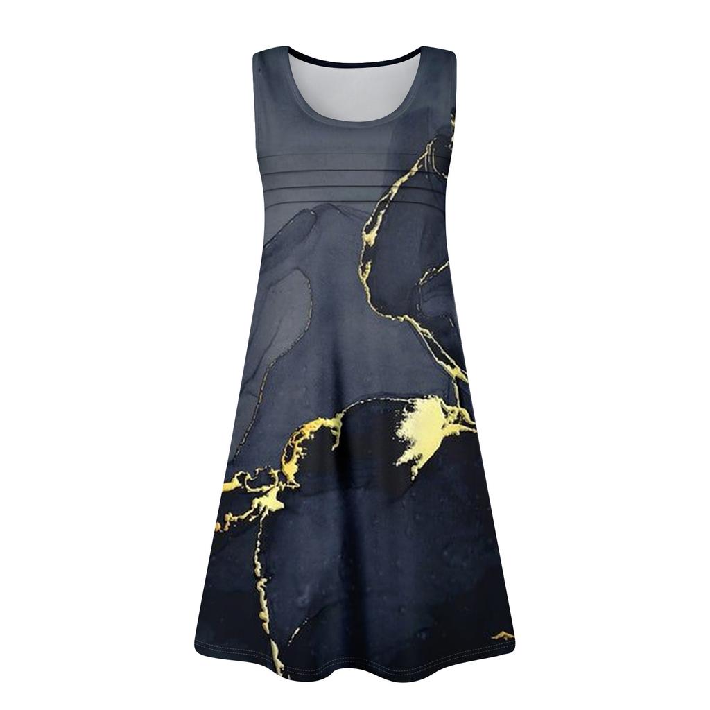 Womens Summer Dresses Loose Sleeveless Sundresses Dress With Pockets
