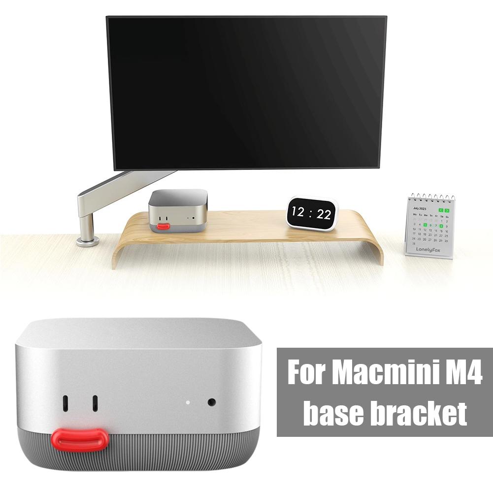 Cooling Base Bracket For Apple Mac Mini M4 Power Button Printing Cute Bracket 3D M4 Front Creat E2H8