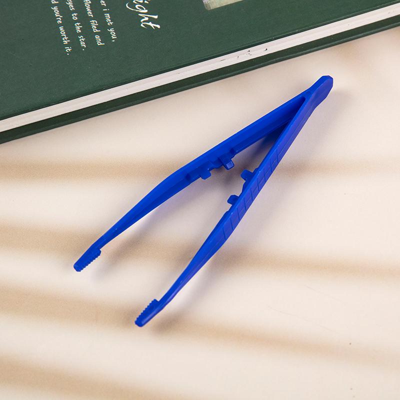 10Pcs Plastic Blue Tweezers Medical Beads Disposable Tweezers Tools Forceps First Aid Kit Accessories