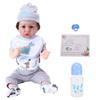 Reborn Infant Doll 22 Inch Vinyl Lifelike Newborn Baby Doll with Pacifier Toy Gift Decoration for
